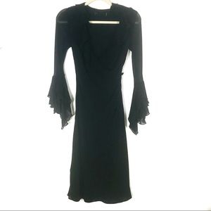 Express 100 Silk Ruffle dress cut on the bias